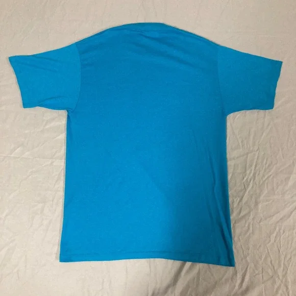 Vintage Jerzees Nashville Music City USA T-Shirt Blue Made in USA Large 50/50 - Picture 10 of 12